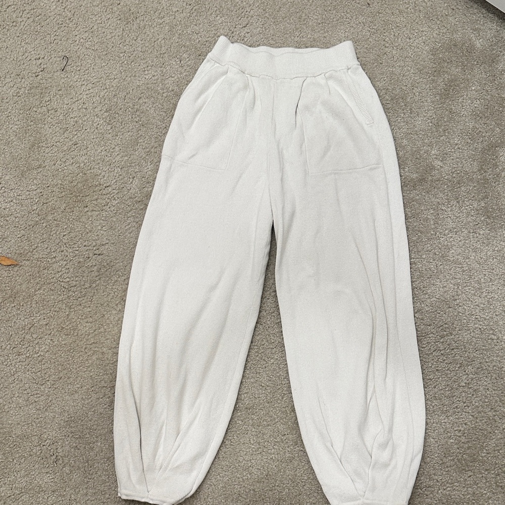Kids White Jogger Pants